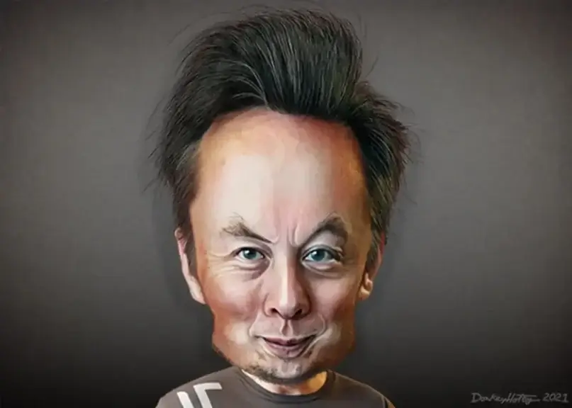 Elon Musk caricature