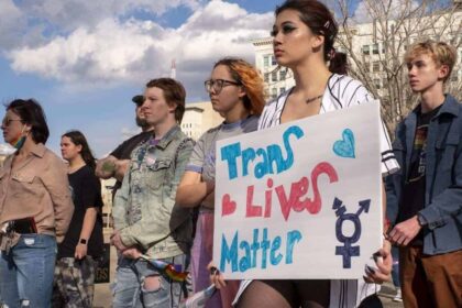 A trans rights protest