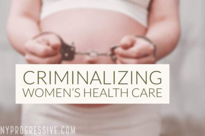 Civil rights violations A pregnant woman wearing handcuffs