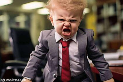 Baby Donald Trump was very angry
