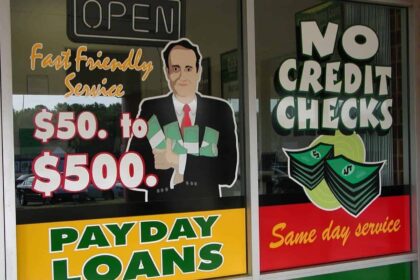 Payday loan business window graphics