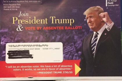 Mailer Arizona voters received from the Trumpcampaign