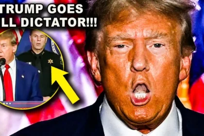 Trump yelling with a red face