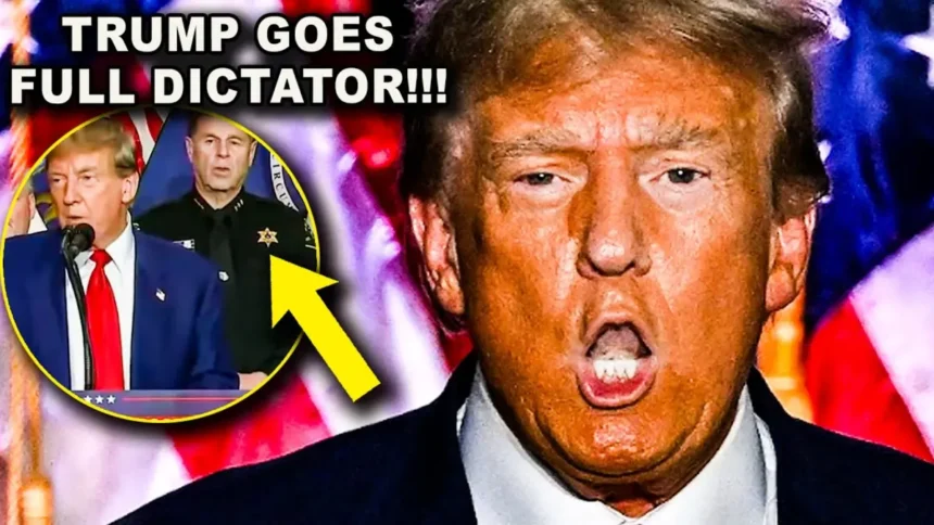 Trump yelling with a red face