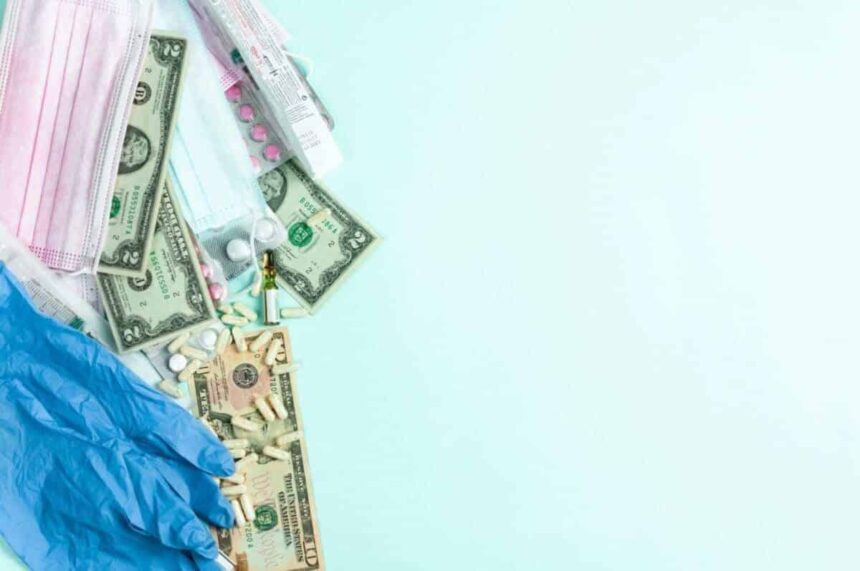 Image of health care items and cash