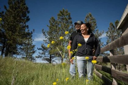 During a 2019 snowstorm in her hometown of Lame Deer, Montana, Crystal Hiwalker suffered a ruptured ectopic pregnancy. Her heart stopped beating and she lost nearly all her blood. During the 2.5-hour drive to the advanced trauma center in Billings, Crystal’s husband, William, helped perform CPR on her and was in the ambulance when she flatlined. “It took him a few years to recover from that,” Hiwalker says.
