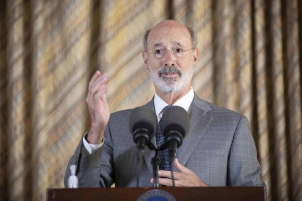 Former pennsylvania governor tom wolf urges the legislature to pass proposals for safe and secure elections