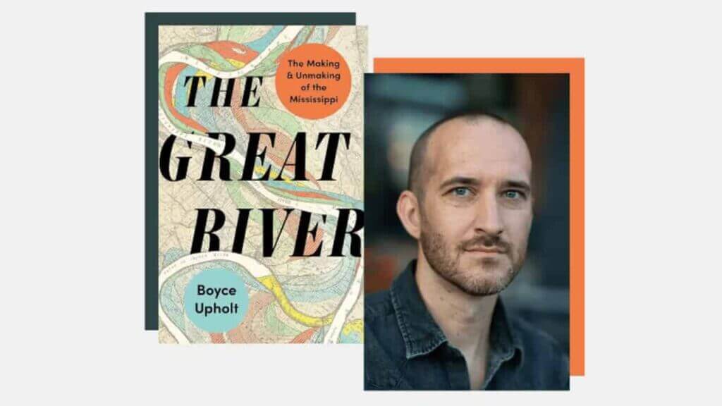The great river book with a photo of the author.