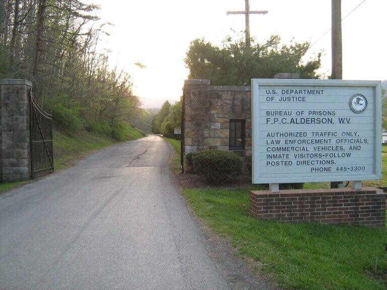 Federal prison camp entrance