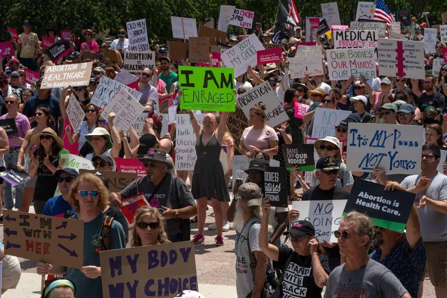 An June 2024 abortion rally in downtown Nashville took protesters on a route to the state Capitol and the federal courthouse.