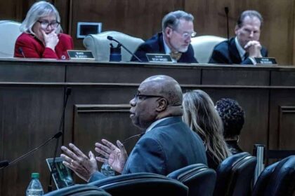 Clarence Carter, commissioner of the Department of Human Services, addressing a Tennessee Senate panel on Jan. 24, 2024.