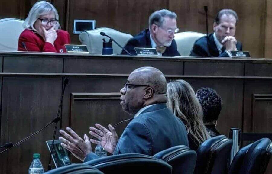 Clarence carter, commissioner of the department of human services, addressing a tennessee senate panel on jan. 24, 2024.