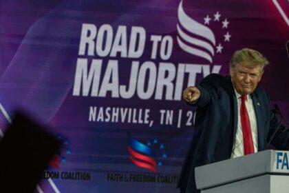 Donald Trump speaking in Nashville, TN.