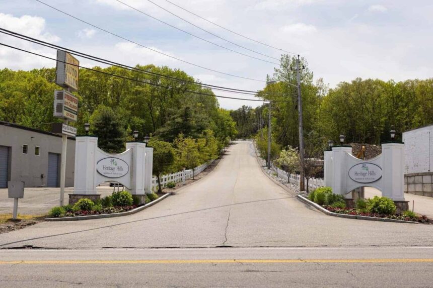 The entrance to a nursing home
