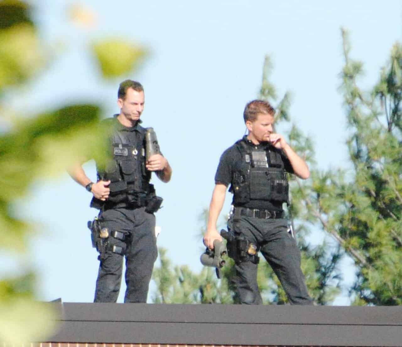 Secret service snipers on a rooftop