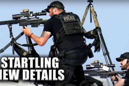 Police snipers on a rooftop