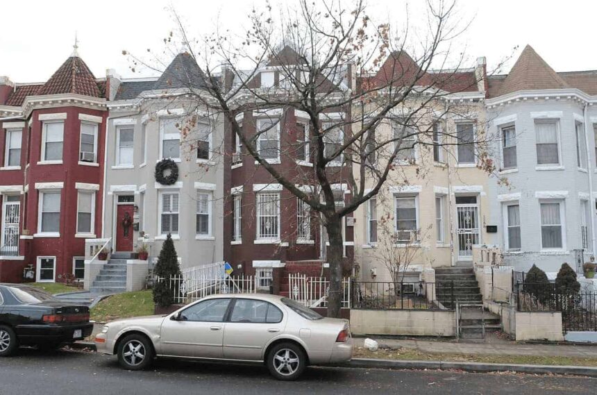 Row homes in petworth, washington d. C.