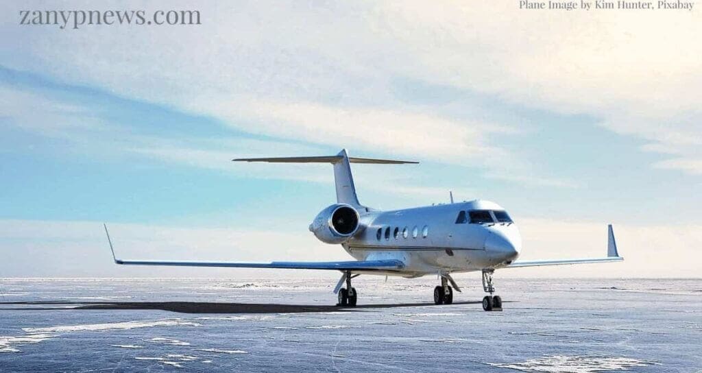 Photo of a jet on a snow-covered runway