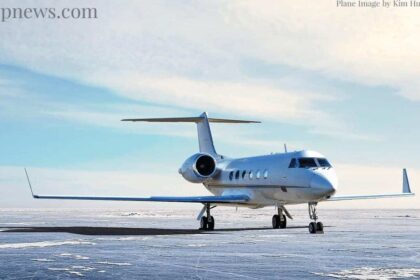 Photo of a jet on a snow-covered runway