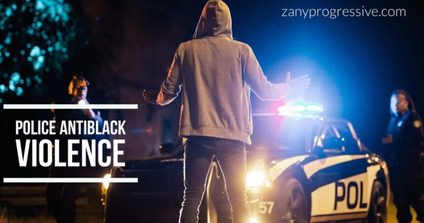 Police antiblack violence graphic