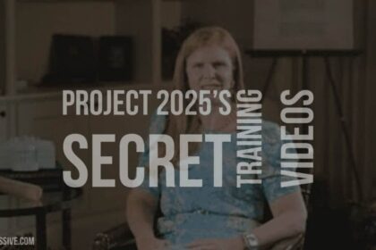 Screenshot from one of Project 2025’s secret training videos