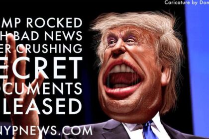 Caricature of Donald Trump