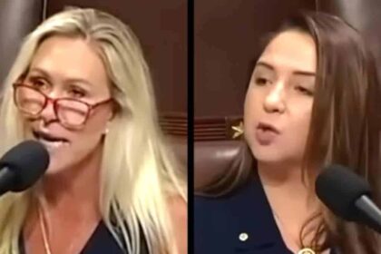 MTG and a Progressive Representative on the House floor