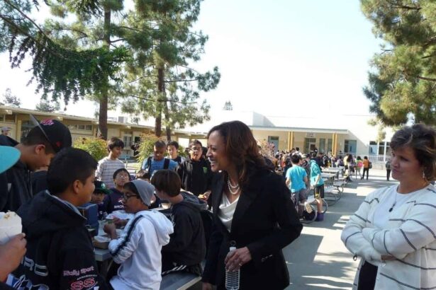Kamala harris speaks to students