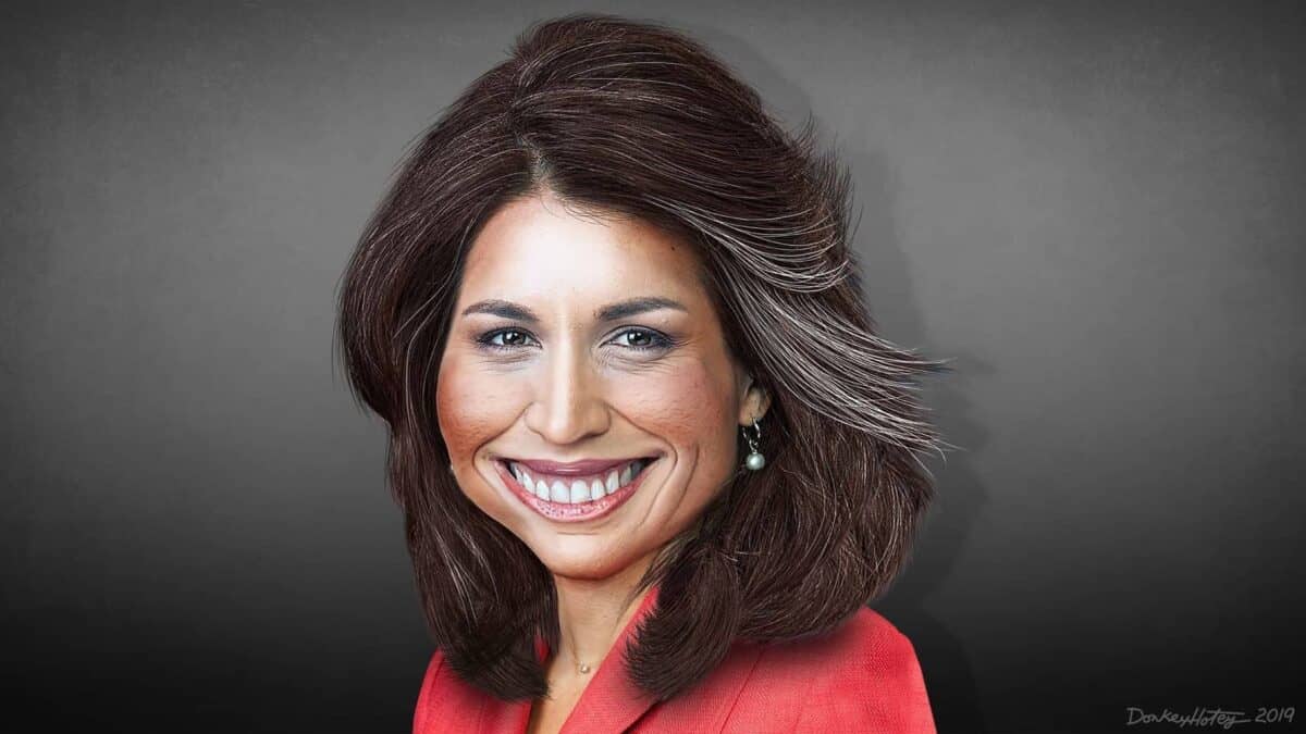 Tulsi gabbard caricature