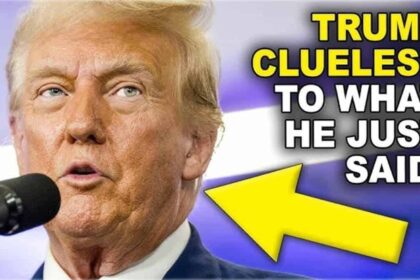 Closeup of Donald Trump’s face