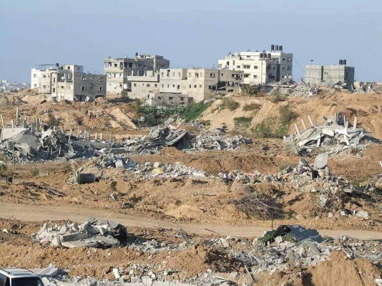 Destruction of homes in gaza