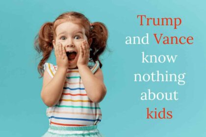 Little girl with pigtails has her hands on her cheeks and a surprised look on her face