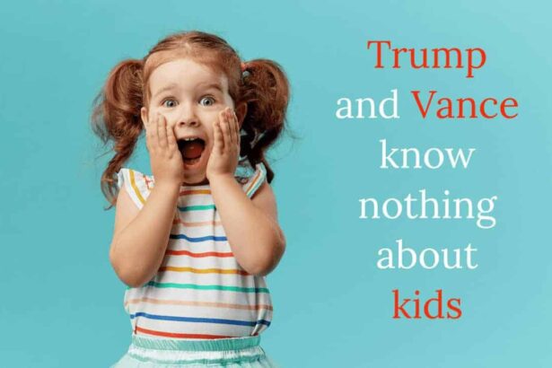 Little girl with pigtails has her hands on her cheeks and a surprised look on her face