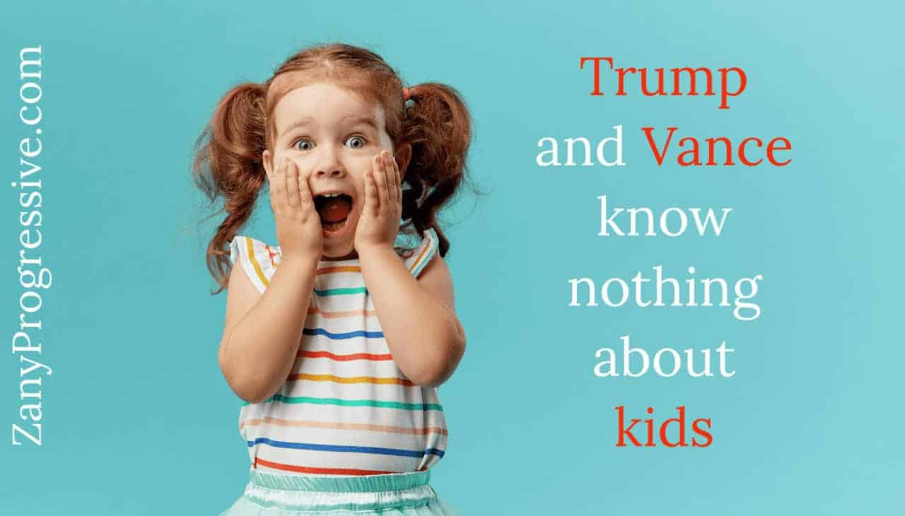 Little girl with pigtails has her hands on her cheeks and a surprised look on her face