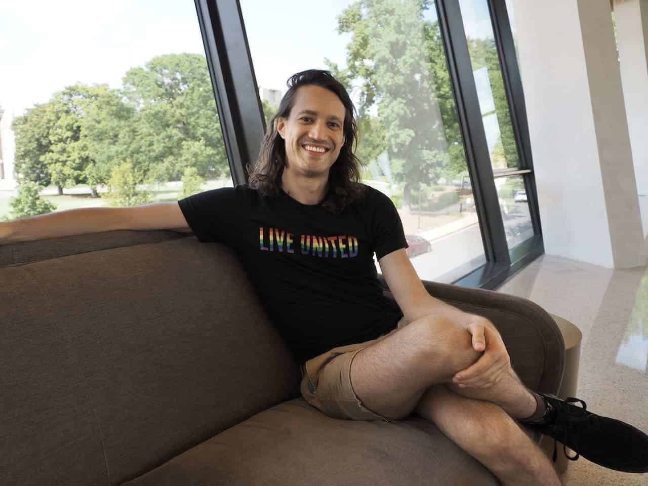 Lgbtq+ arkansans and allies like blake tierney, 32, is challenging a long-time member of the little rock board of directors this november. He is pictured here at the arkansas museum of fine arts on july 2, 2024.