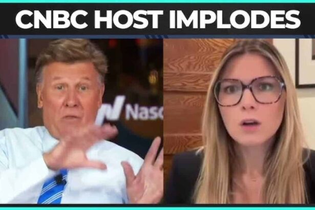 Joe Kernan of CNBC freaking out at a guest over Kamala Harris