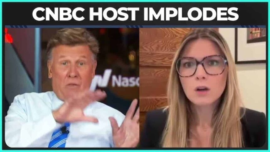 Joe kernan of cnbc freaking out at a guest over kamala harris