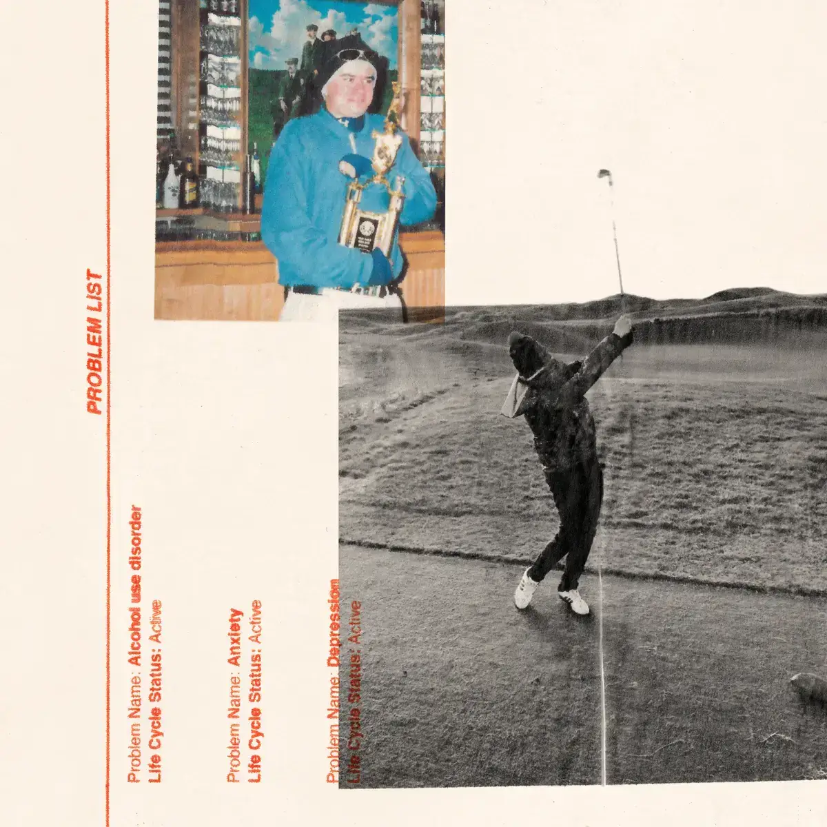 Ravi with a golf tournament trophy and playing a course in Scotland