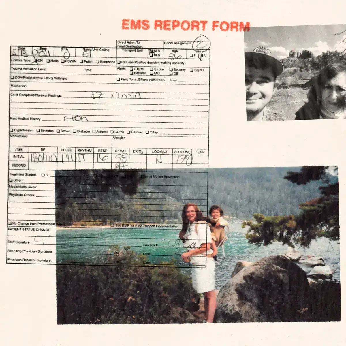 Ravi with his mother, Barbara Webber, on a hike in Arizona in March 2023 and on a childhood trip with her to Lake Tahoe