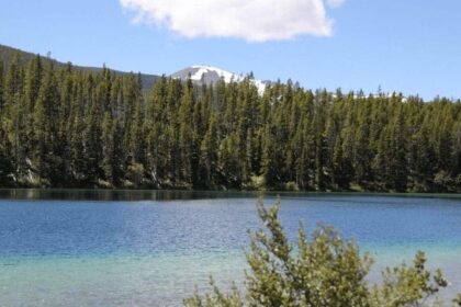 A scenic view of Heart Lake in the Scapegoat Wilderness. The United States congress designated the Scapegoat Wilderness in 1972 with a total of 239,936 acres. The long northwest border of the Scapegoat Wilderness is shared with the Bob Marshall Wilderness and the massive limestone cliffs that dominate 9,204 ft Scapegoat Mountain are an extension of the “Bob’s” Chinese Wall. Elevations range from 5,000 feet on the North Fork Blackfoot River to 9,400 feet on Red Mountain; the highest peak in the Wilderness Complex.
