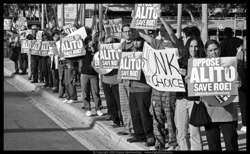 There was a rally saturday against the nomination and confirmation of judge samuel a. Alito in downtown miami. The rally centered on freedom of choice and the belief that judge samuel a. Alito along with chief justice john roberts will swing the supreme court way to the right and overturn roe v. Wade.