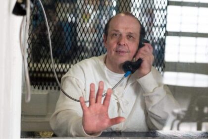 Robert Roberson photographed through plexiglass at TDCJ Polunsky Unit in Livingston, Texas