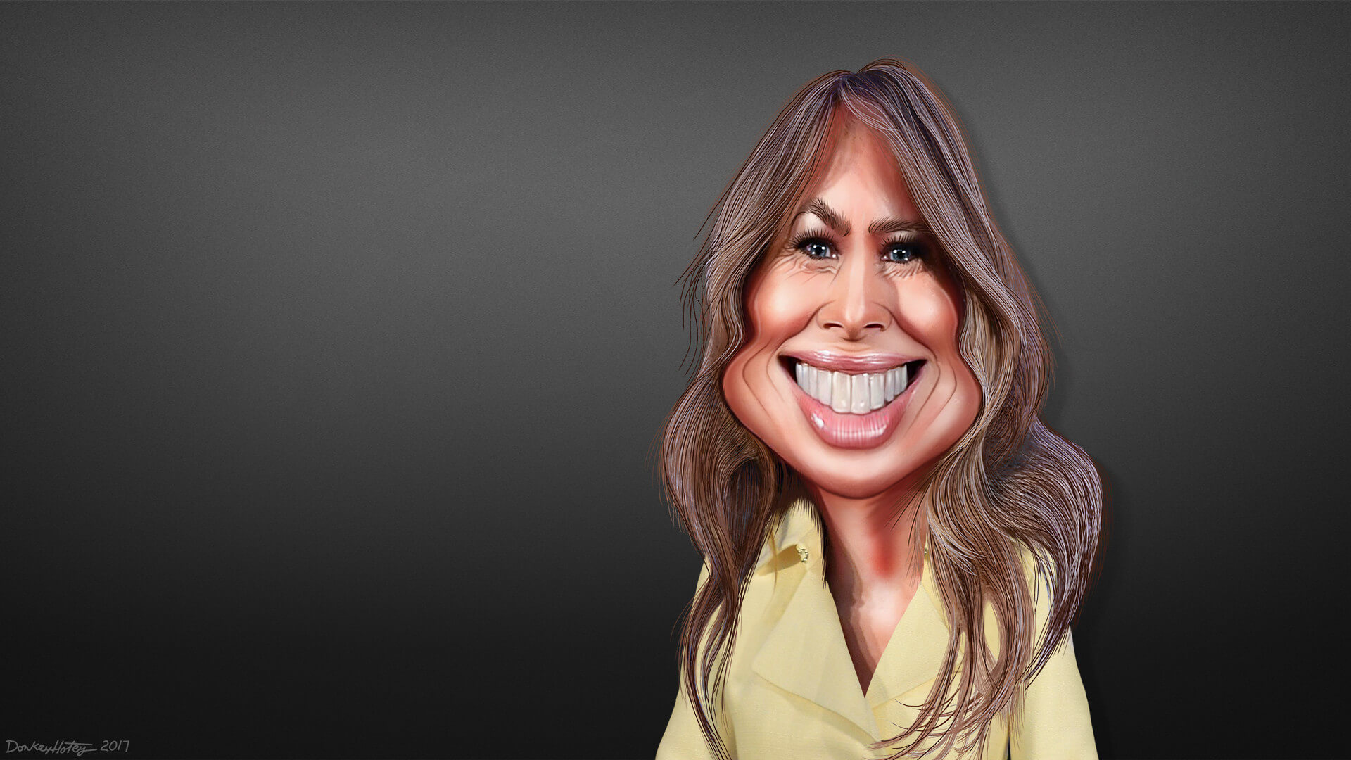 Caricature of melania trum