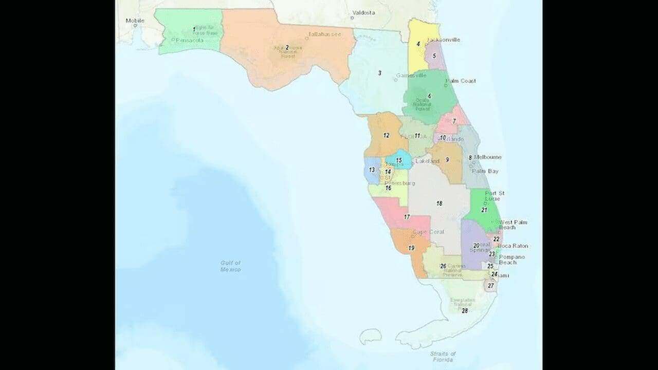 Florida supreme court voted on this congressional map