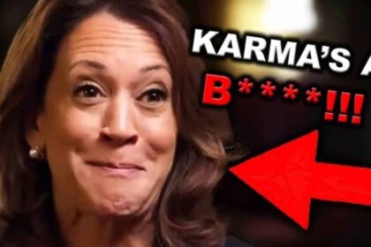 Kamala Harris holding back laughter
