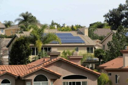 A home with solar panels in Temecula, California.