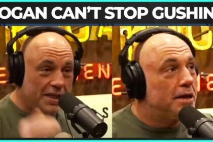 Joe Rogan on his podcast set