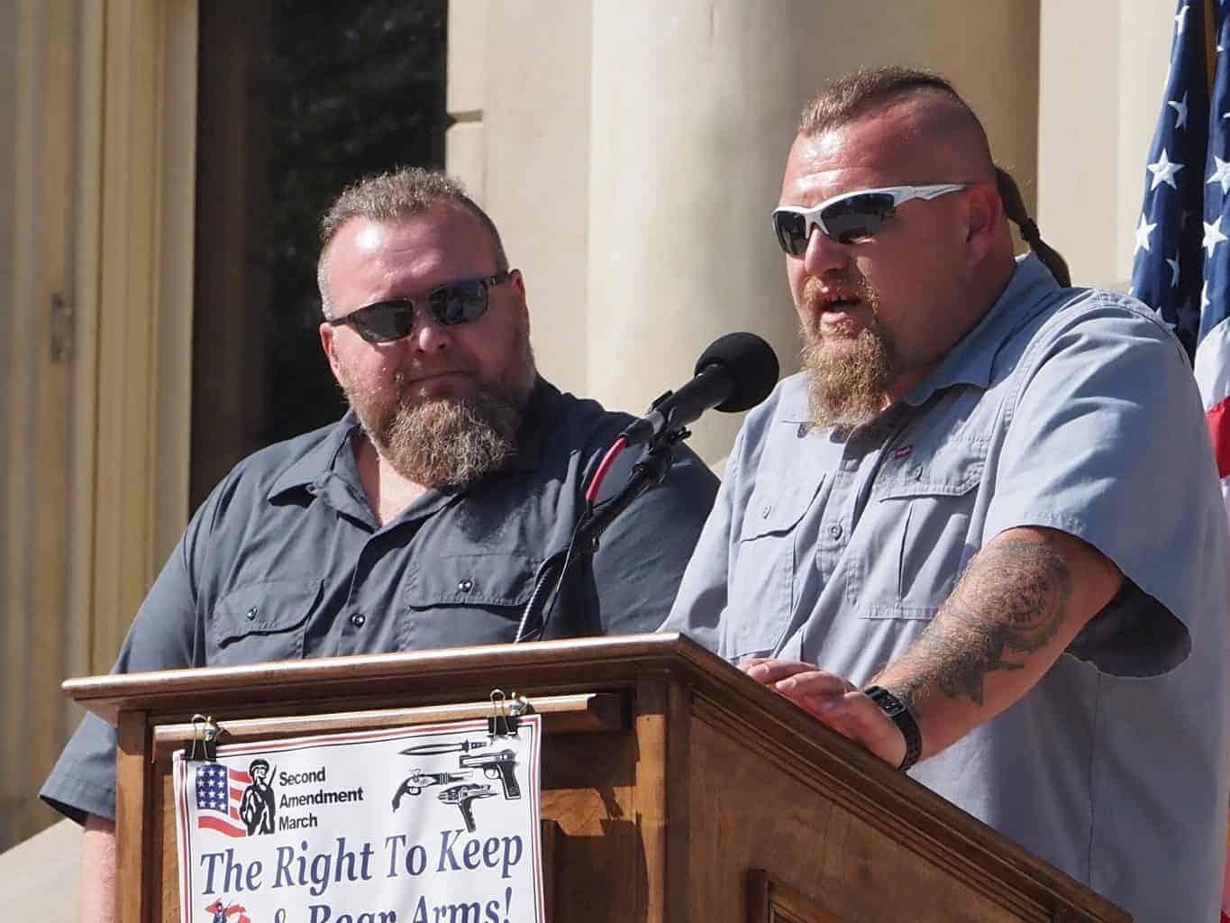 Gun advocates speaking against gun reform in michigan