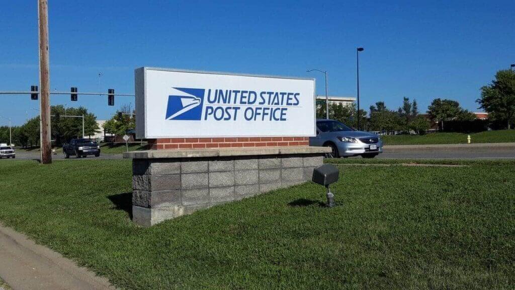Post office sign in kansas city, missouri area