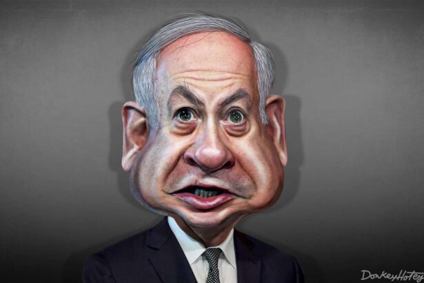 Caricature of benjamin netanyahu